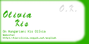 olivia kis business card